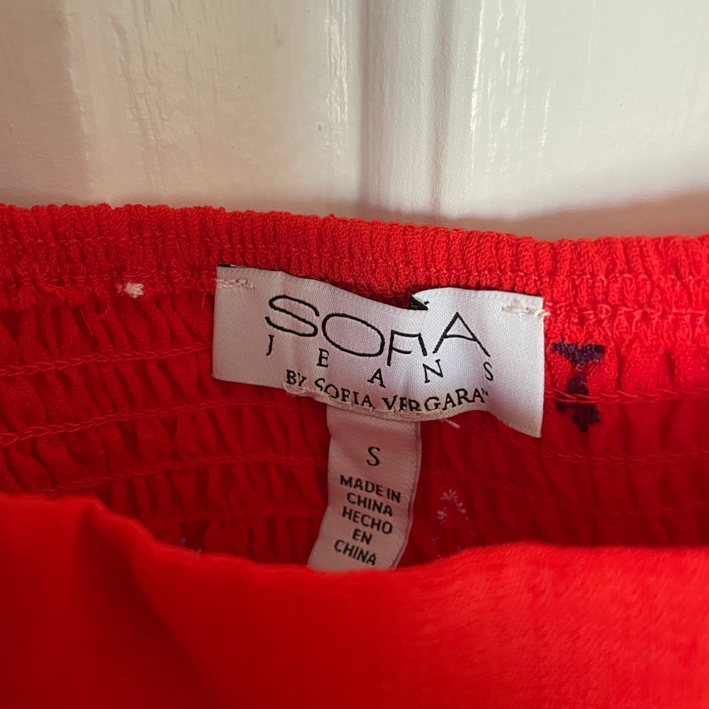 3/$25! Red Ruffle Blouse - Picture 3 of 5
